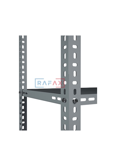 Rafax, 40x90xH:250, 4 Raflı Çelik Raf, Depo Rafı, Arşiv Rafı Gri