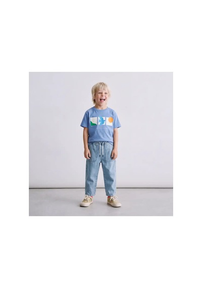 Poala Kids Kordonlu Pantolon Mavi