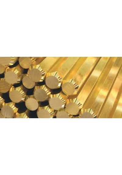 Pirinç Çubuk Altiköşe 9 Mm 1 Mt