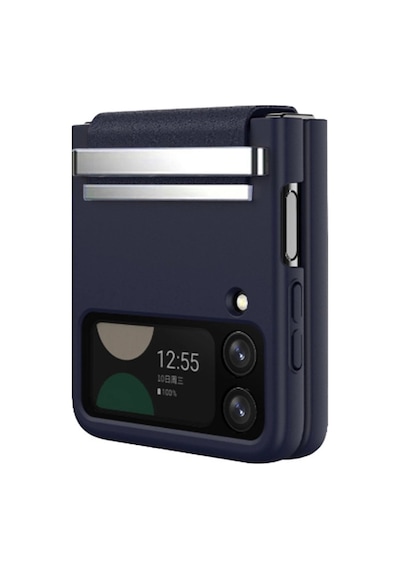 Samsung Galaxy Z Flip 4 Kılıf Belt Flip Kapak - Lacivert