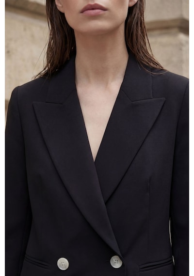 Hiccup My Fashıon Şal Yakalı Düğmeli Blazer Ceket Siyah