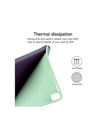 Apple Uyumlu iPad Air 13 İnç M2 Çipli Kalem Bölmeli Akıllı Trifolding Tablet Kılıfı Kapaklı Kılıf