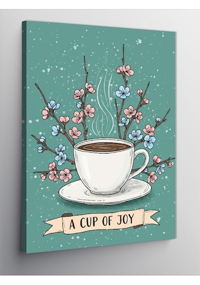 Kanvas Tablo A Joyful Cup Çayı 100cmx140cm