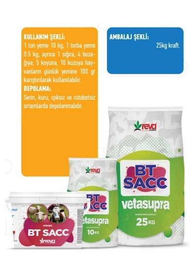 Vetasupra Bt-sacc 25 Kg Kraft Canlı Maya Alaşımlı Vitamin-mineral Içerikli Hayvan Yem Katkı Maddesi