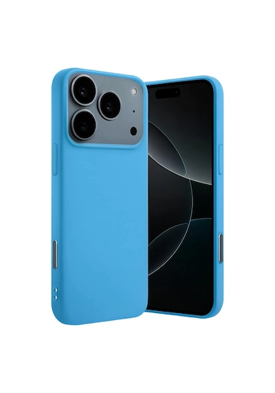 Apple Uyumlu iPhone 17 Pro Uyumlu Nano İçi Kadife Silikon - Mavi