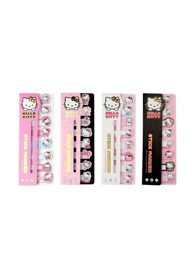 Tr Yapışkanlı Not Kağıdı, 24x60mm, 8li 20 Yaprak, 4lü Set, Hello Kitty