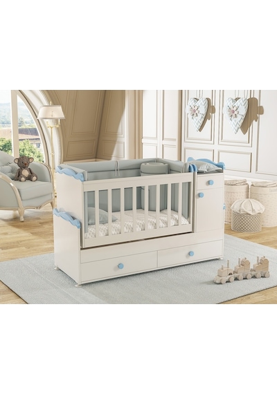 Afillibebek Babysun Büyüyebilen Beşik 60X120 Mavi