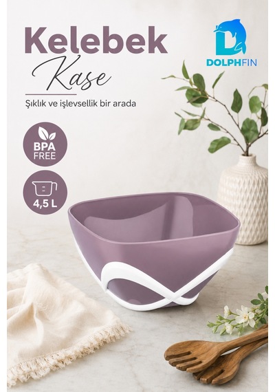 Kelebek Kase 750 Ml Bpa Free Dekoratif Sunum Ve Çerez Kasesi çok renkli