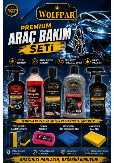 Premium Araç Bakım Seti Komple Araç Temizlik Ve Koruma Paketi