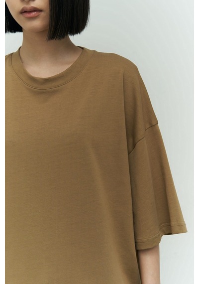 Mai Studios Co. I Like Mama Açık Haki Oversize T-shirt Haki