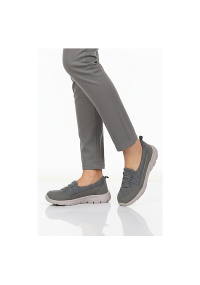 Walkway Füme Fileli Hafif Esnek Kadın Günlük Yürüyüş Ve Spor Ayakkabı Bst-1009 G Füme