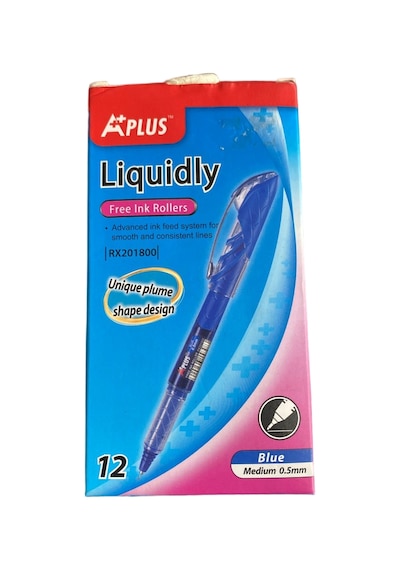 A Plus Liquidly Free Ink Rollers Rx201800 Mavi Tükenmez Kalem 0.5mm 12'li Kutu -