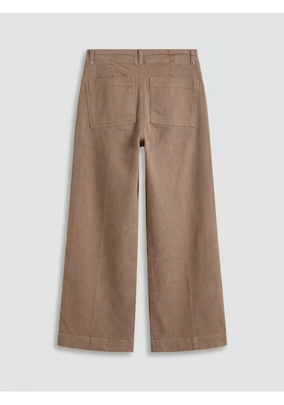Lcw Modest Bej Yüksek Bel Wideleg Kadın Jean Pantolon