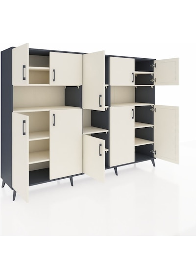 Hyperion Dolap 14 Raflı 10 Kapaklı 220x44x163 Antrasit-aytaşı Antrasit-aytaşı Hyperion Dolap 14 Raflı 10 Kapaklı 220x44x163 Antrasit-aytaşı Antrasit-aytaşı