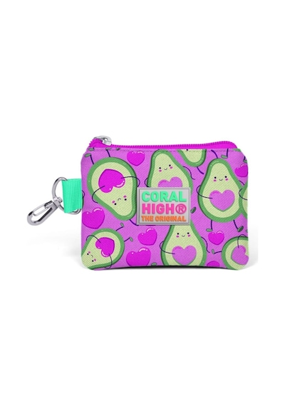 Coral High Pembe Avokado Desenli Bozuk Para Çantası - Kız Çocuk