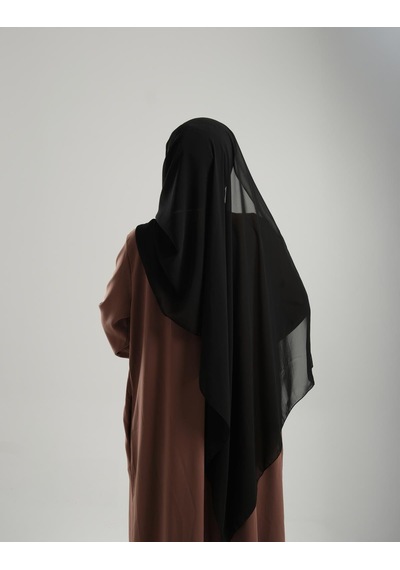 Hürrem Bone Siyah Pratik Hazır Geçmeli Bone Şal Şifon Çapraz 2009 01 Siyah