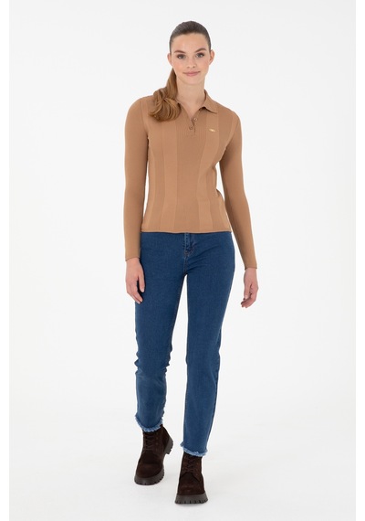 U.S. Polo Assn. Kadın Mavi Slim Flare Cropped Fit Jean Pantolon 50296001-DN0022 U.S. Polo Assn. Kadın Mavi Slim Flare Cropped Fit Jean Pantolon 50296001-DN0022