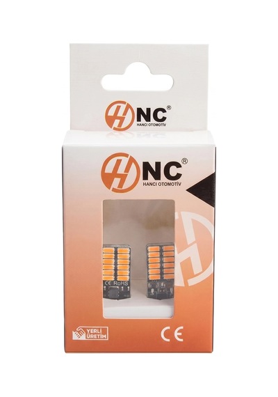 24 Ledli Dipsiz T10 Park Ampulü Turuncu Işık 2 Adet 24 Volt