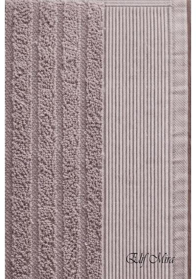 2 Parça Banyo Havlusu Seti Pamuklu Şeyma 70x140 + 50x85 Cm Mürdüm