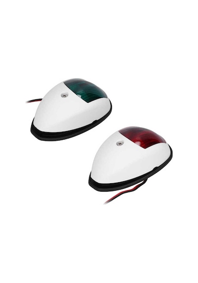 Tekne Seyir Feneri. 12v. Beyaz. Led İskele Sancak Feneri Takım
