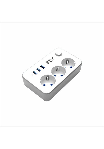 3406 Termal Akım Korumalı Çocuk Korumalı 3 X Usb 2mt Uzatma Kablosu 3nanlü Priz Beyaz 0