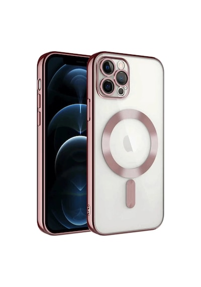 Newface Apple iPhone Uyumlu 14 Pro Max Kılıf Kross Magneticsafe Kapak - Rose Pembe Diğer