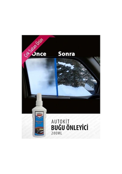 Autokit Buğu Önleyici Sprey 200 Ml Cam Buğu Önleyici Sprey