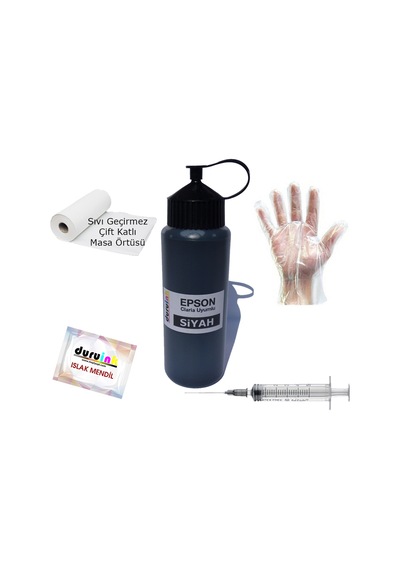 Epson L382 L386 L455 500 ML Siyah Uyumlu Mürekkep Duruink Epson L382 L386 L455 500 ML Siyah Uyumlu Mürekkep Duruink