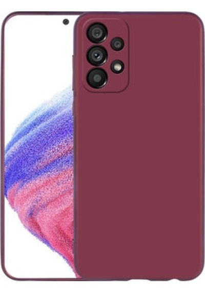 Samsung Uyumlu Galaxy A33 5g Kılıf Esnek Yapılı İnce Slim Silikon Kapak Ryc/premier Bordo
