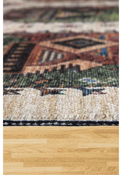 Valencıa-1509 Kaymaz Taban Dekoratif Modern Yıkanabilir Kolay Temizlenen Salon Balkon Mutfak Halısı Kilim Yolluk