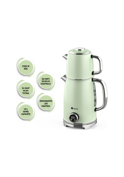 Aura AU1001Y Retro Mint Çay Makinesi