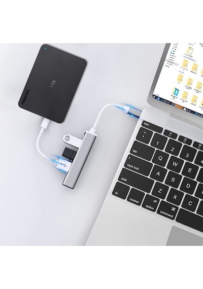 4 Port Type C Hub Ultra Slim Usb Hub 4Lü Type Usb C Çoklayıcı