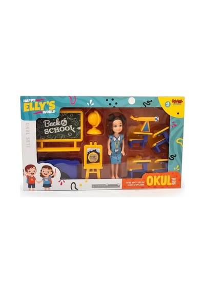 Ellys World Oyuncak Bebek Okul Seti - Çocuklar İçin Eğlenceli Oyun Seti Bx-316071