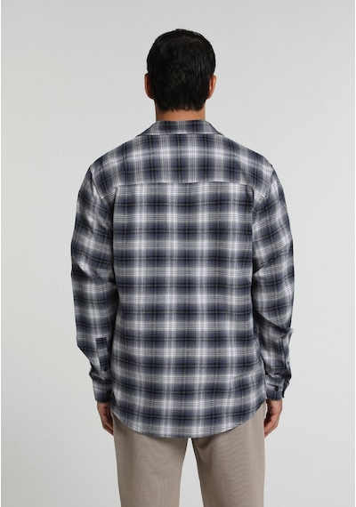 Colin's Colins Regular Fit Shirt Neck Ekoseli Erkek Lacivert Uzun Kol Gömlek Cl1082130 Q1.v1 Nav