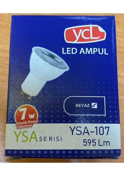 Ycl Ysa-107 7 Watt Beyaz Işık Gu10 Starter Duy Led Ampül