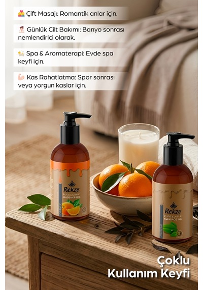 "yenilebilir Portakal Aromalı & Natural Masaj Yağı 120 Ml Doğal Ve Rahatlatıcı Vücut Bakım Yağı" - 300590082