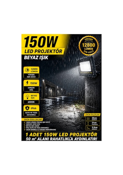 Gerçek 150w Led Projektör Beyaz Işık Ip65 Suya Dayanıklı Bahçe, Veranda, Depo Ve Otopark Aydınlatma,tasarruflu Lamba,düğün Lambası Gerçek 150w Led Projektör Beyaz Işık Ip65 Suya Dayanıklı Bahçe, Veranda, Depo Ve Otopark Aydınlatma,tasarruflu Lamba,düğün Lambası