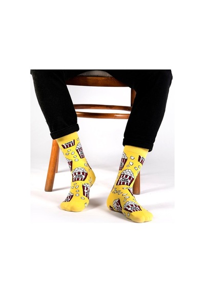Ozzy Socks Pop Corn Desenli Çorap Çok Renkli