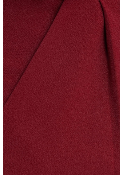 Tudors Kadın Regular Fit Klasik Kesim Cırt Kapamalı Geniş Paça Bordo Pantolon-39576 Bordo