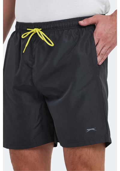 Slazenger Reno Erkek Cepli Deniz Şortu Koyu Gri Mayo Koyu Gri