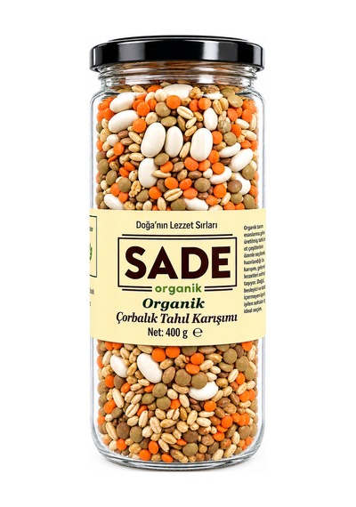 Sade Organik Çorbalık Tahıl Karışımı 400 G