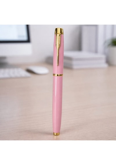 Toptan Premium Pembe Metal Roller Kalem
