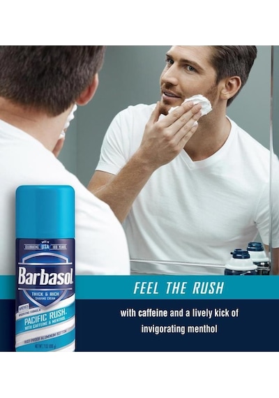 Barbasol Pasific Rush Kafein ve Mentollü Canlandırıcı Tıraş Köpüğü 198 G