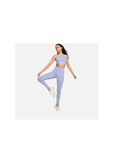 Nike Dri-fit Go Firm-support High-waisted 7/8 Running Kadın Tayt Mor