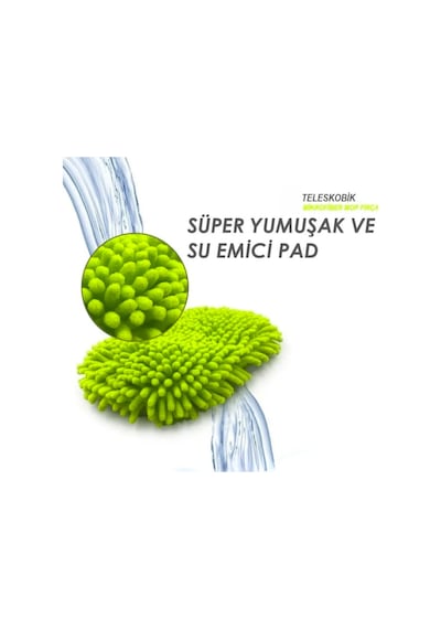 Mikrofiber Oto Araba Araç Cam Yıkama Temizleme Fırçası Mopu Yedek Bez