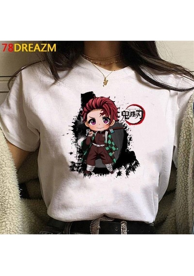 Noıssey Kırmızı Etiket Gala Yeni Demon Slayer T-shirt Model63 16839 Beyaz