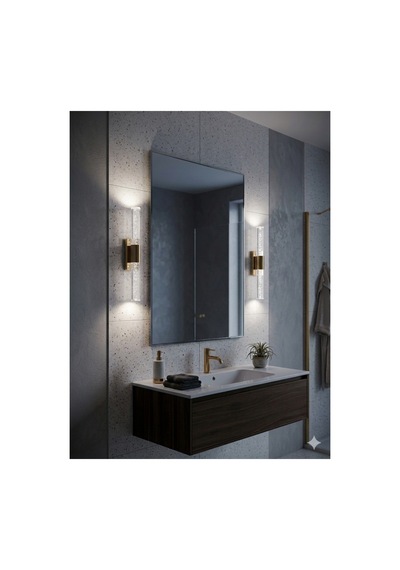 Bubblelight Small 31 Cm Modern Tasarım Led Aplik - Duvar Lambası - Gold - Pilli - Beyaz Led Altın