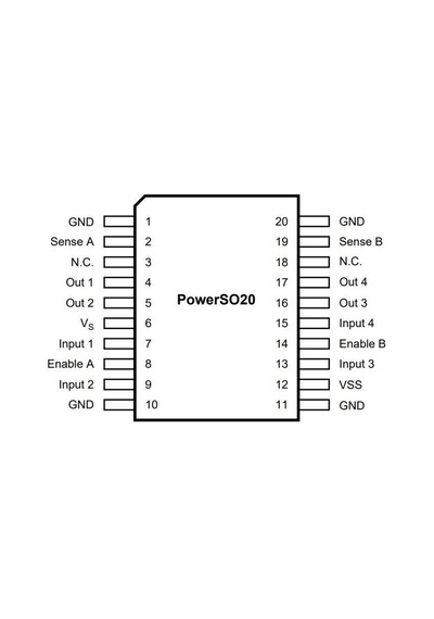 L298P Powerso-20 Smd Motor Sürücü Entegresi