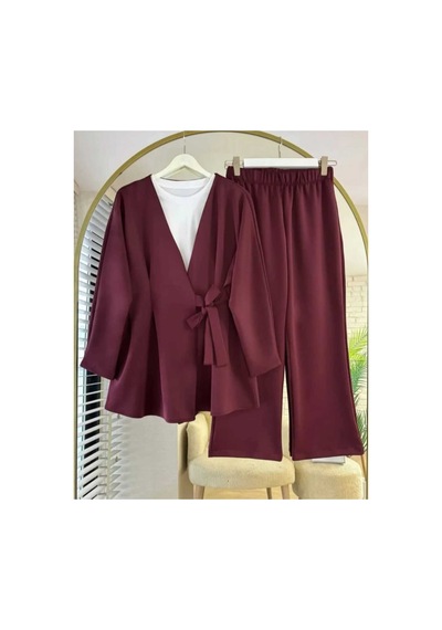 Unika Boutique Kadın İkili Tesettür Takım Bordo
