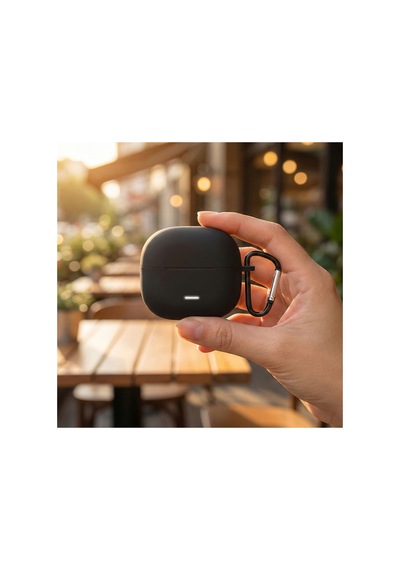 Xiaomi Redmi Buds 6 Lite Kılıf Askı Aparatlı Mat Silikon Siyah